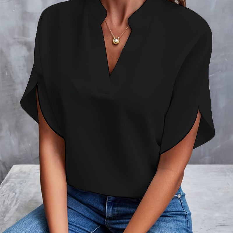 Women's V-Neck Blouse | Relaxed Oversized Silhouette