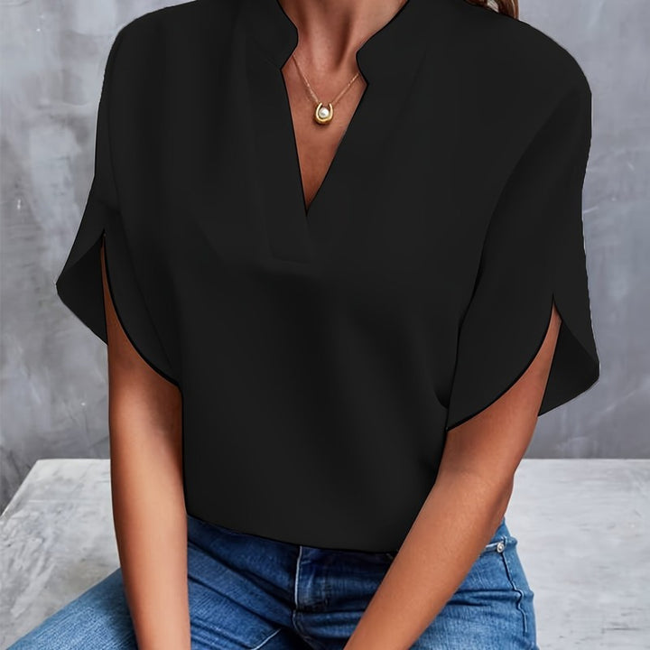 Women's V-Neck Blouse | Relaxed Oversized Silhouette