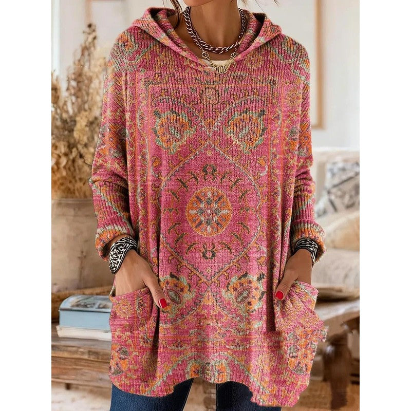 Lizzy | Retro Print Hooded Tunic