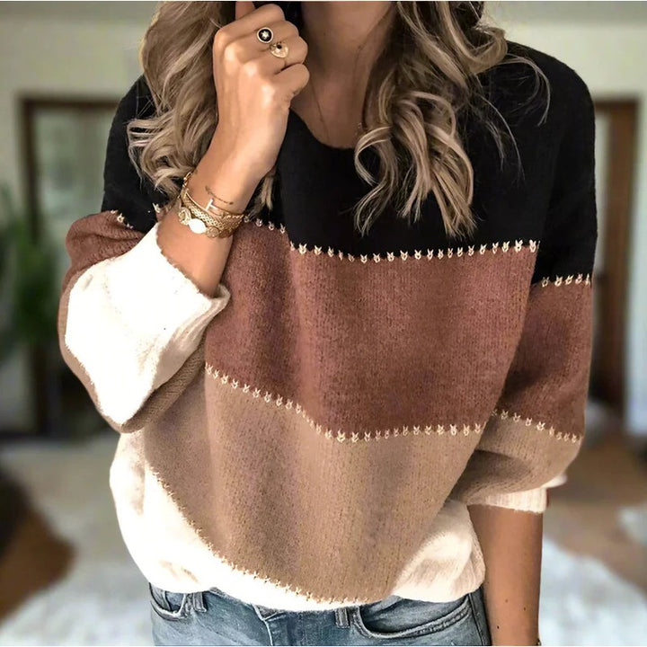 Ingrid | Colorblock Stripe Sweater