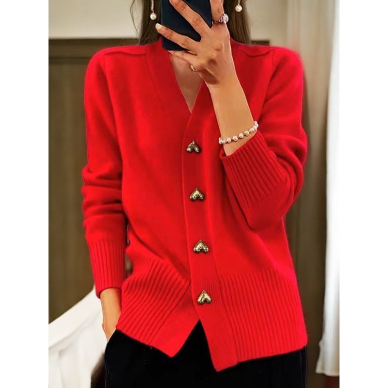 Edna | V-Neck Knit Cardigan
