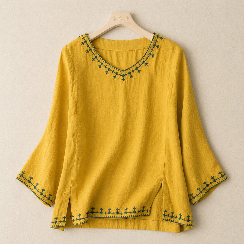 Emily | Embroidered Detail Blouse