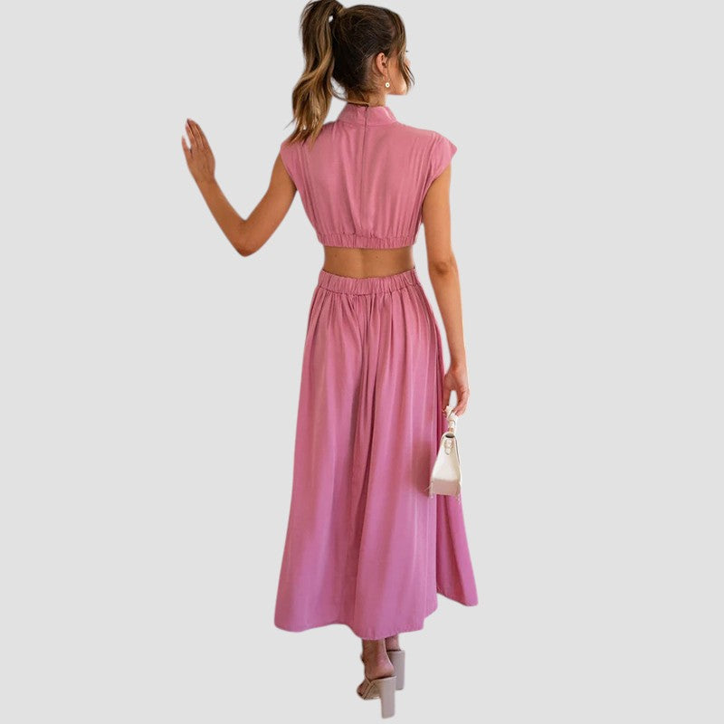 Etta | High Neck Cut-Out Midi Dress