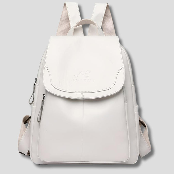 Caroline | Anti-Theft Leather Backpack for Stylish Women