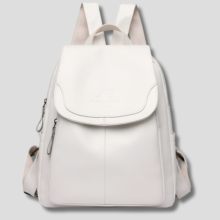 Caroline | Anti-Theft Leather Backpack for Stylish Women