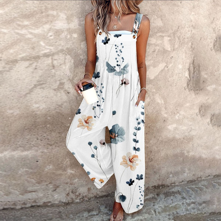 Joan | Floral Pinafore Midi Dress