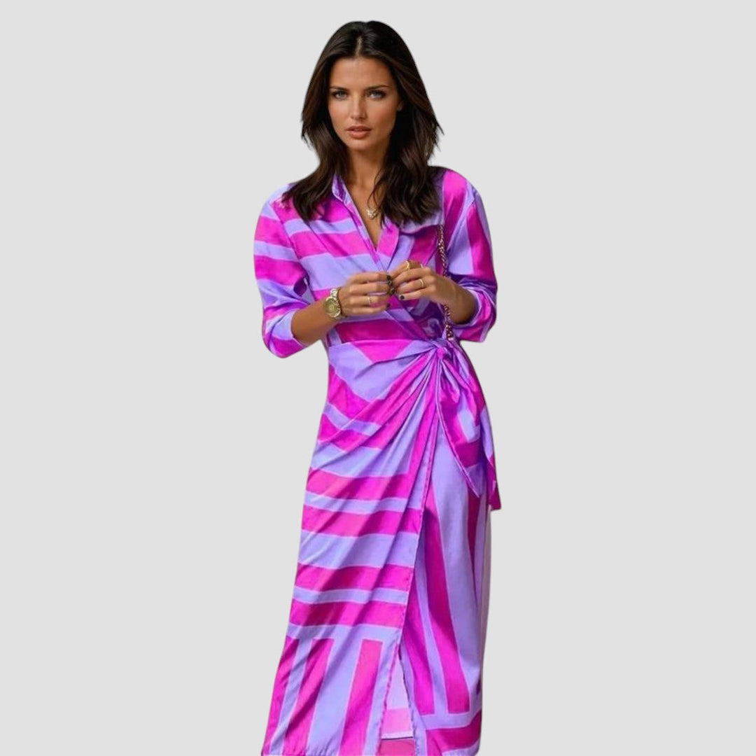 Isobel | Printed Wrap Midi Dress
