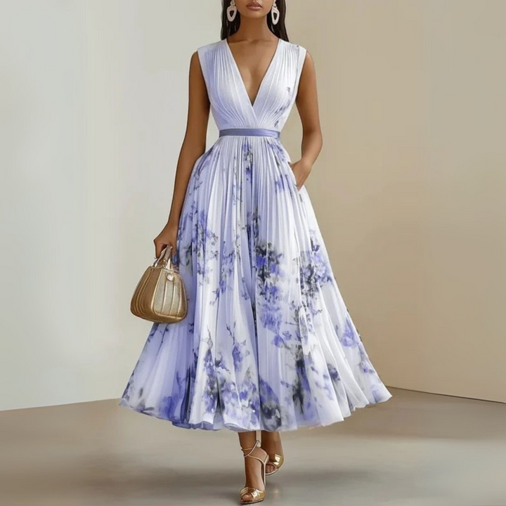 Mariana | Pleated Sleeveless Maxi