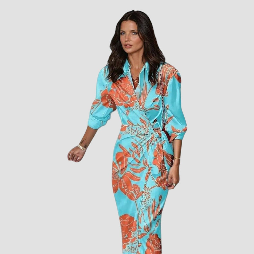 Isobel | Printed Wrap Midi Dress