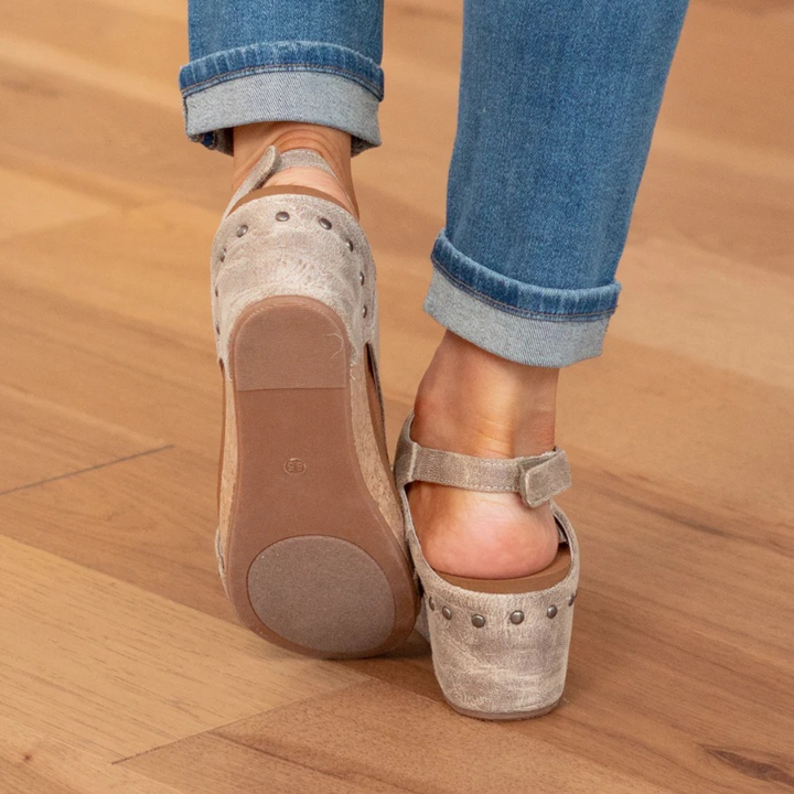 Lydia | Suede Wedge Sandals