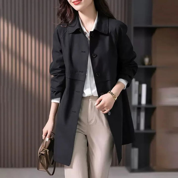 Ariella | Trench Coat - Long Single Button Front
