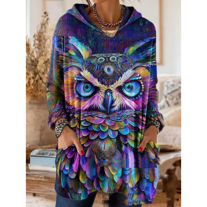 Lizzy | Retro Print Hooded Tunic
