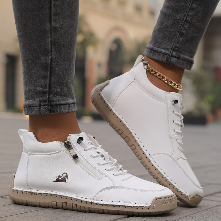 Women's Ankle-Height Sneaker with Side Zip