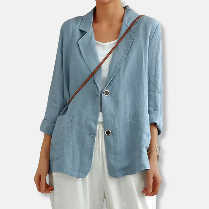 Blakely | Relaxed Fit Linen-Blend Blazer for Effortless Summer Layering