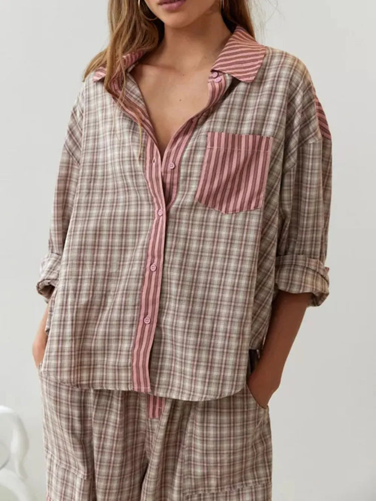 Greta | Two-Piece Soft and Stretchy Cotton Pajama Set
