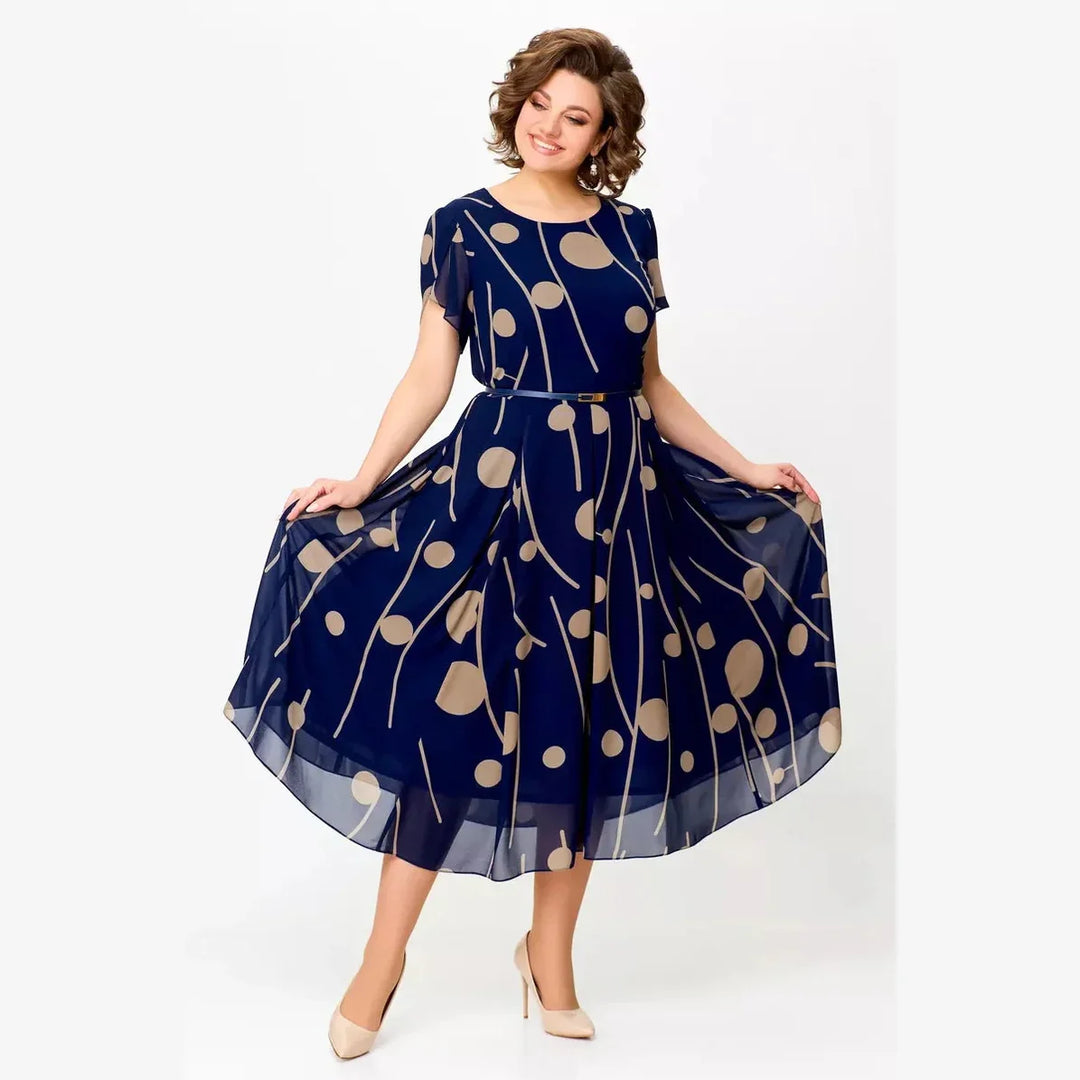 Patience | Polka Dot Chiffon Midi Dress