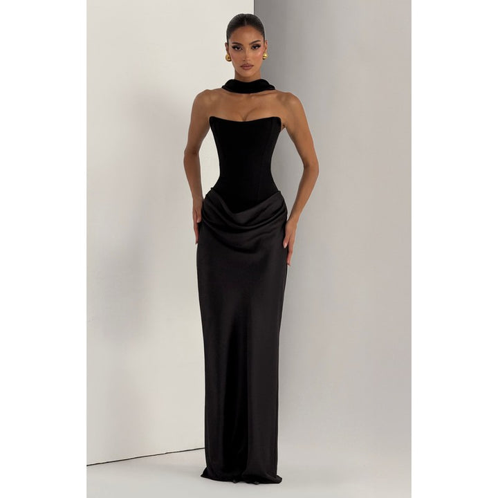 Clara | Strapless Sculpted Maxi Dress