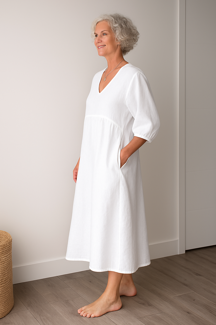 Clara | Women’s Classic V-Neck Dress