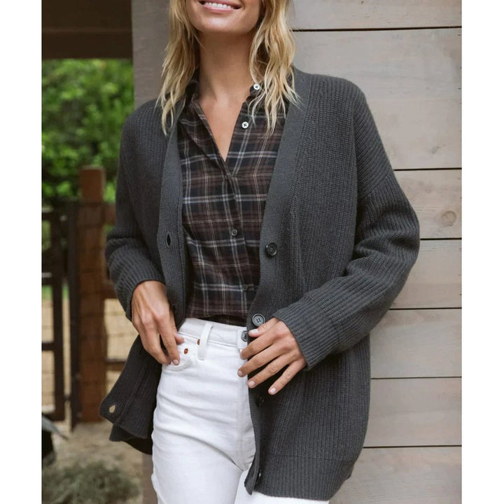 Carmina | V-Neck Button-Front Cardigan