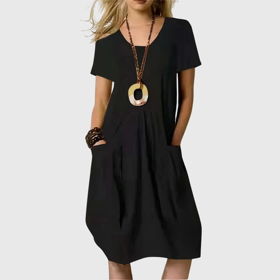Audrey | Women's Short Sleeve Dress with Pockets