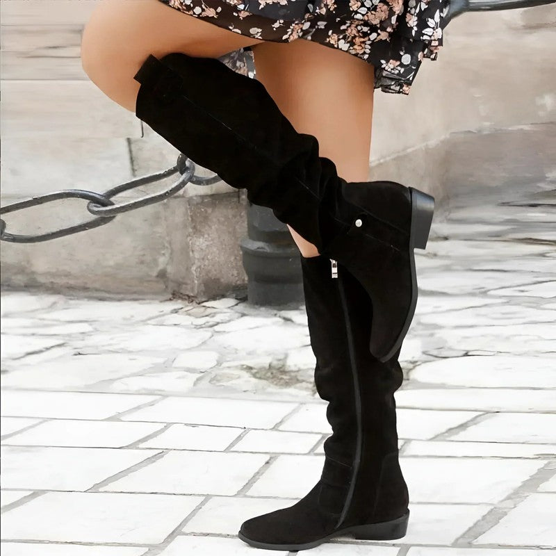 Lucia | Knee-High Wide-Leg Boots