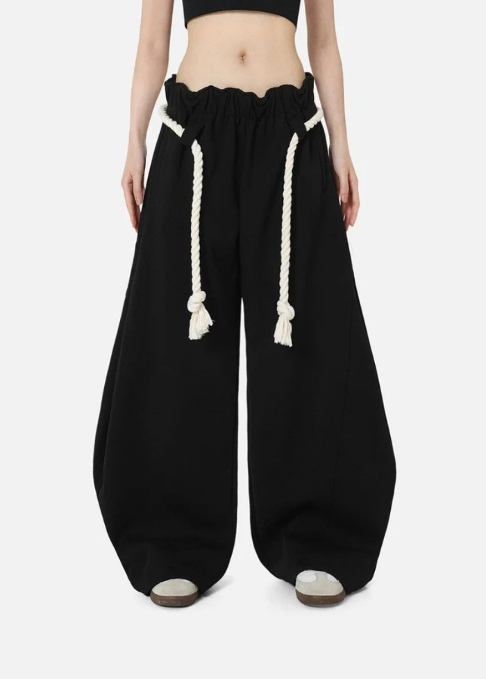Micah | Women’s Barrel Baggy Leg Sweatpants with Elastic Loop Waist