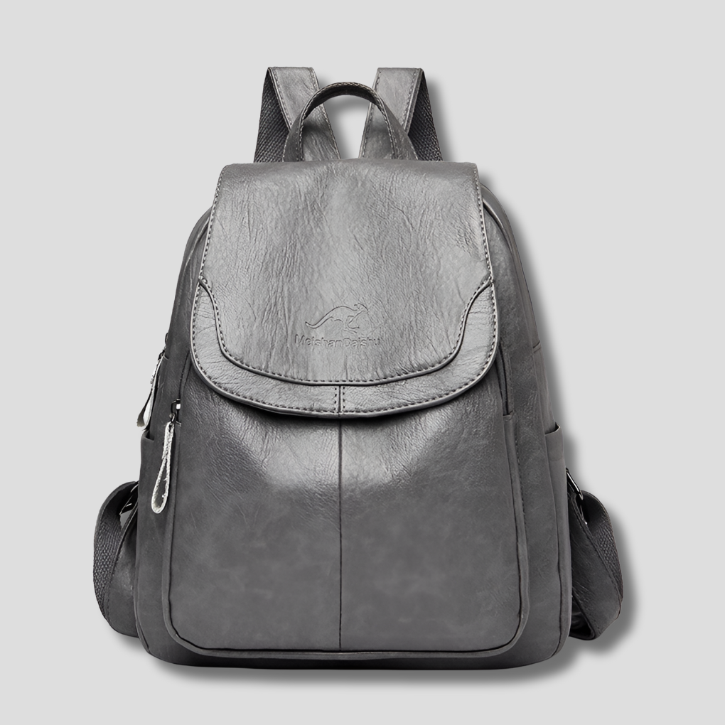 Caroline | Anti-Theft Leather Backpack for Stylish Women