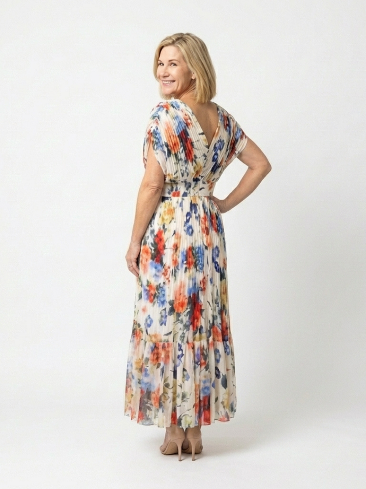 Romilly | Floral Pleated Midi Dress