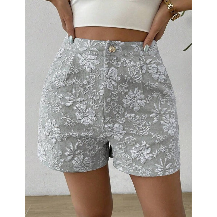 Lucia | High-Waisted Shorts with Floral Pattern
