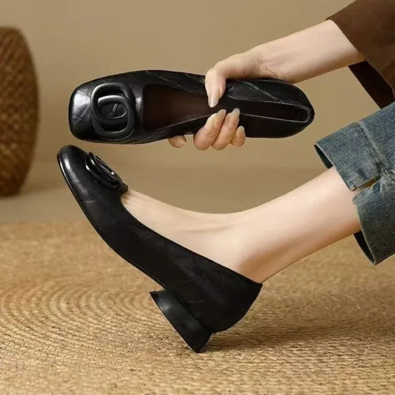Opium | Elegant Low Heel Slip-On Heels