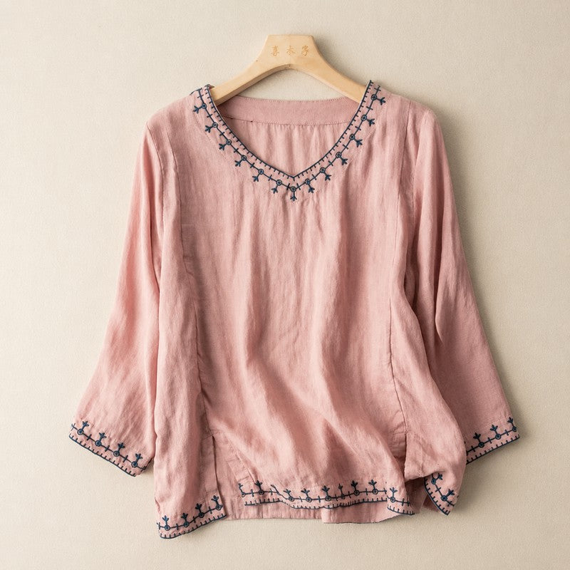 Emily | Embroidered Detail Blouse
