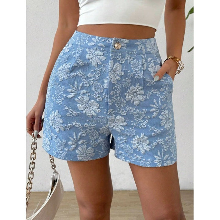 Lucia | High-Waisted Shorts with Floral Pattern