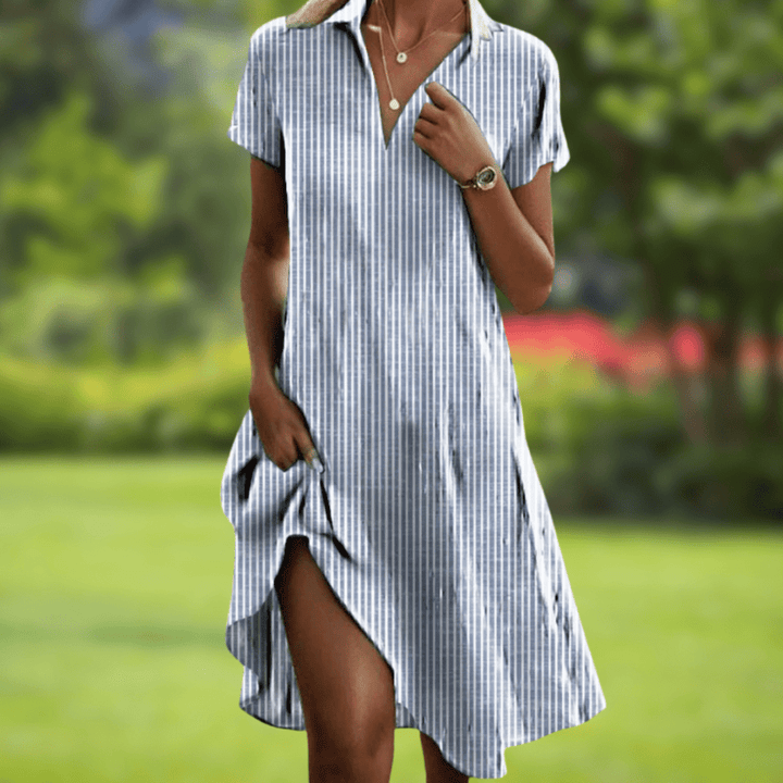 Yasmin | Collared Floral Midi Dress