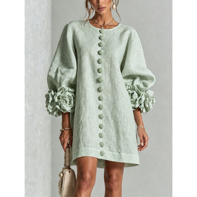 Anita | Floral Appliqué A-Line Design