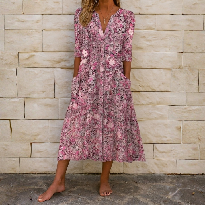 Harlow | Elegant Dress with V-Neck