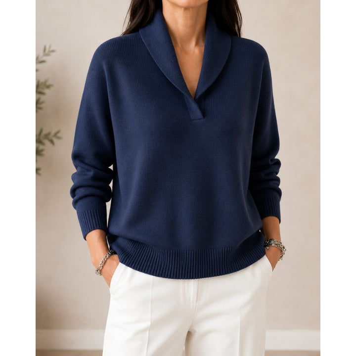 Clara | Relaxed V-Neck Long-Sleeve Sweater