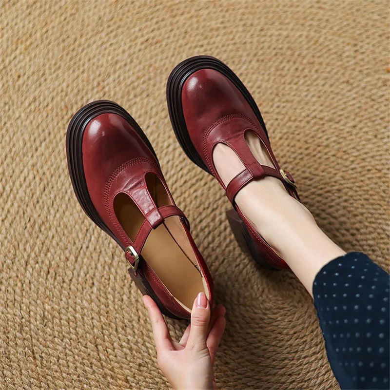 Vivienne | Classic T-Bar Block Heels