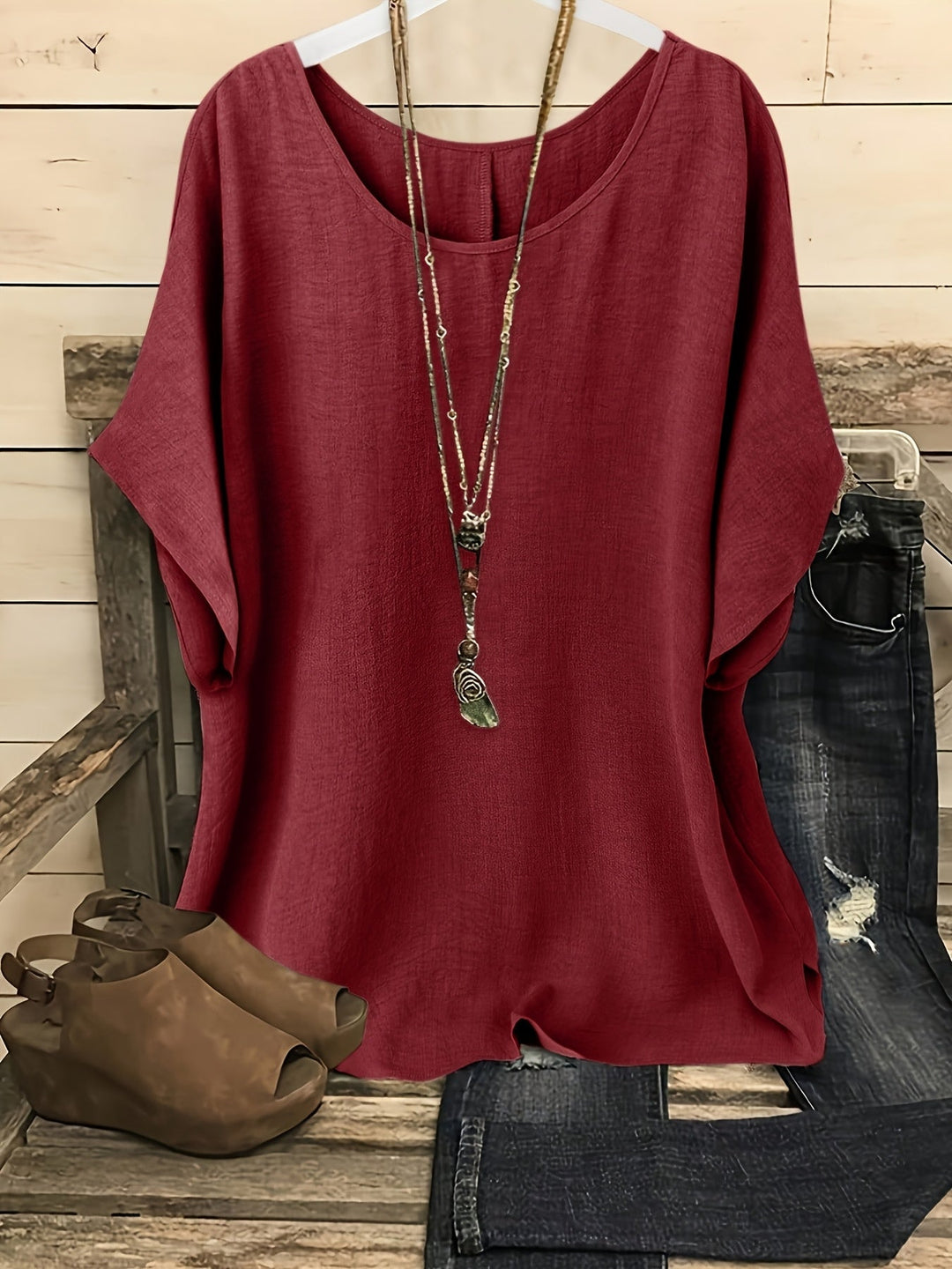 Annie | Relaxed Fit Short Sleeve Top