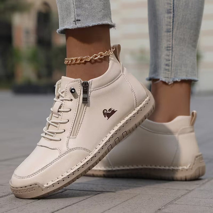 Women's Ankle-Height Sneaker with Side Zip