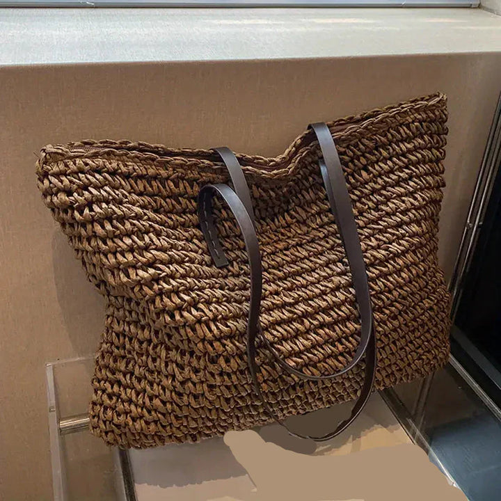 Alessia | Straw Beach Tote Bag
