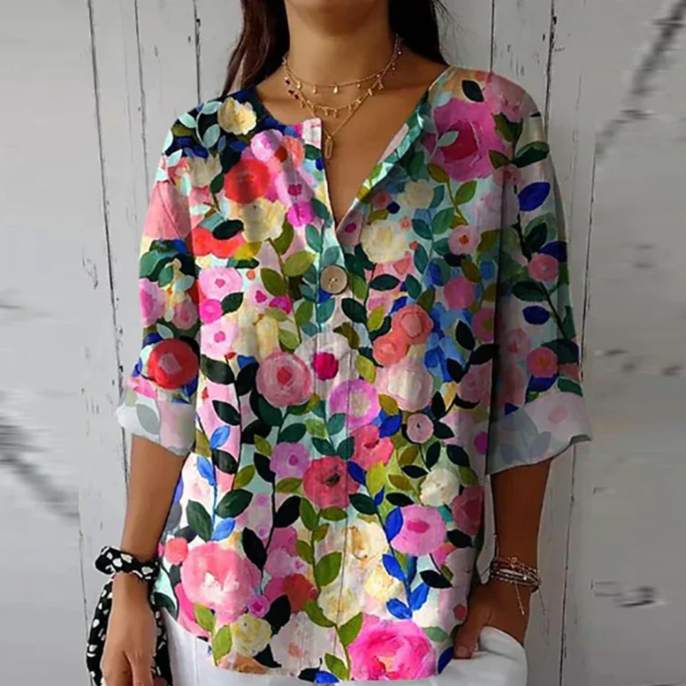 Hazel | Chic Floral Print Blouse