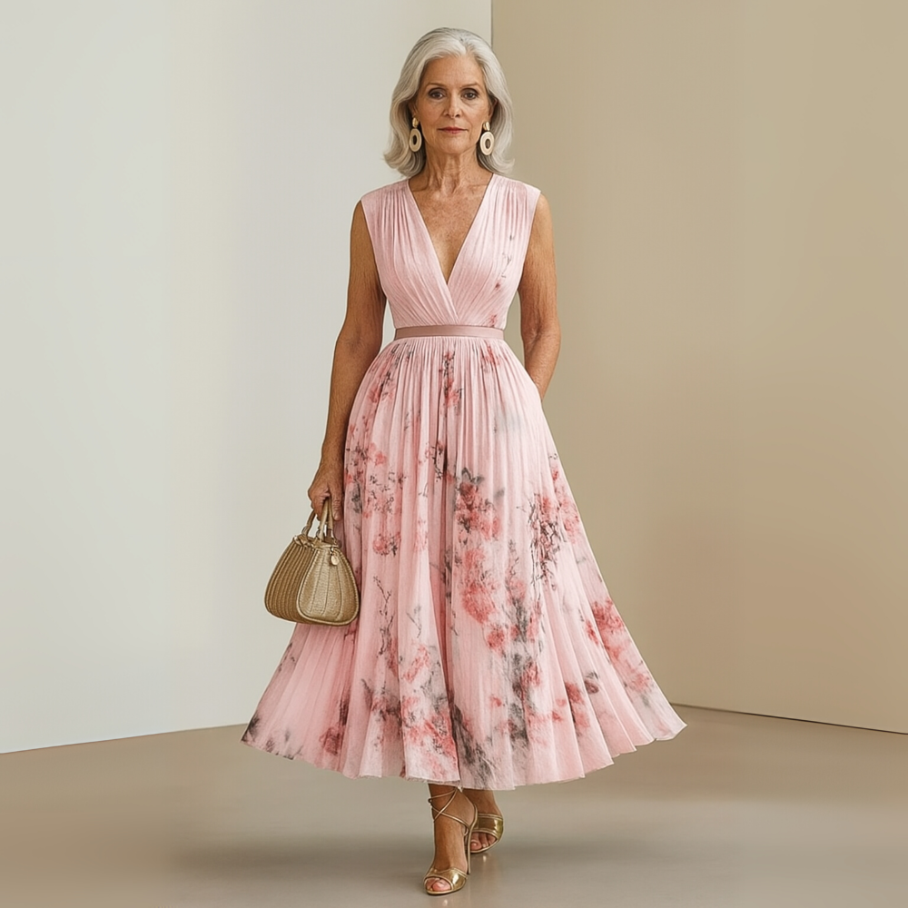 Mariana | Pleated Sleeveless Maxi