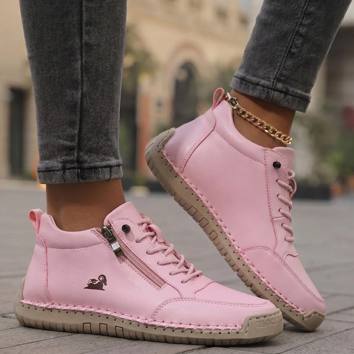 Women's Ankle-Height Sneaker with Side Zip