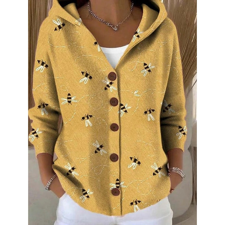 Vanessa | Abstract Print Button-Front Cardigan