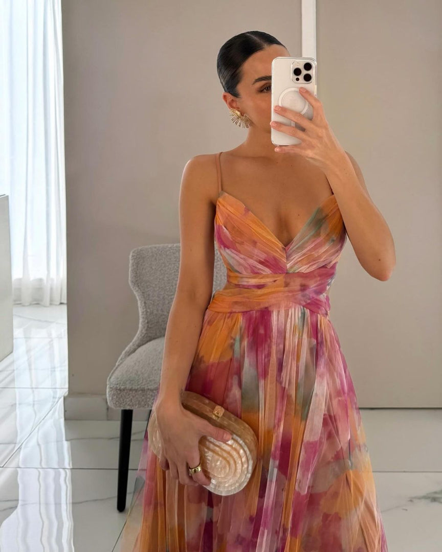 Gardenia | Long Floral Print Dress