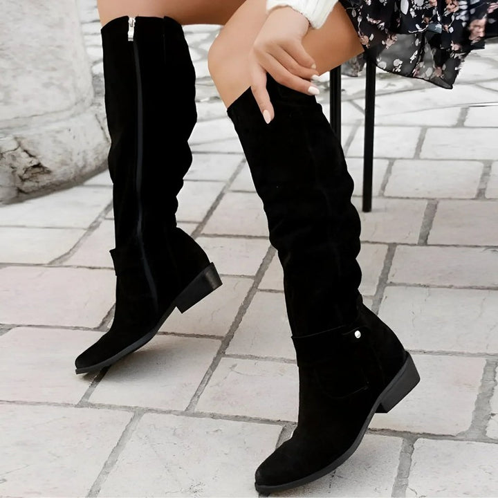 Lucia | Knee-High Wide-Leg Boots