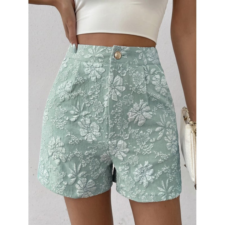 Lucia | High-Waisted Shorts with Floral Pattern