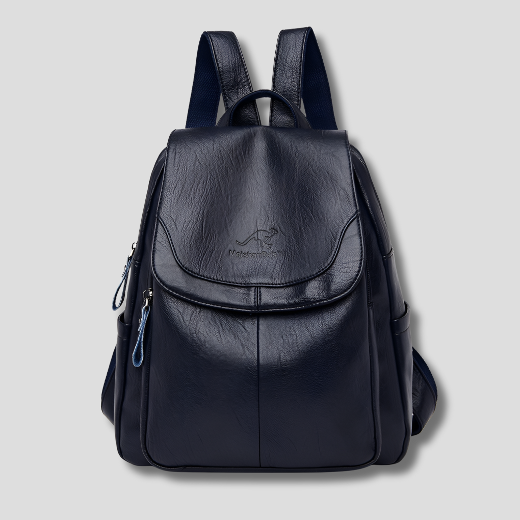 Caroline | Anti-Theft Leather Backpack for Stylish Women