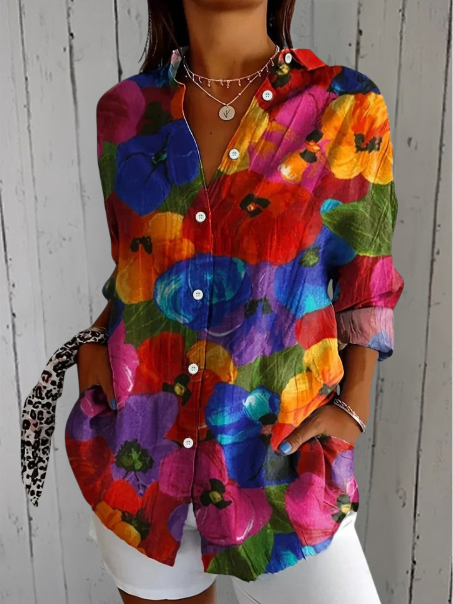 Beth | Artistic Print Blouse