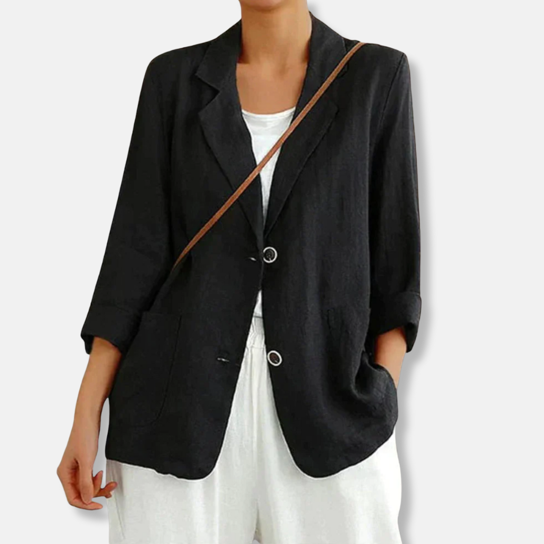 Blakely | Relaxed Fit Linen-Blend Blazer for Effortless Summer Layering